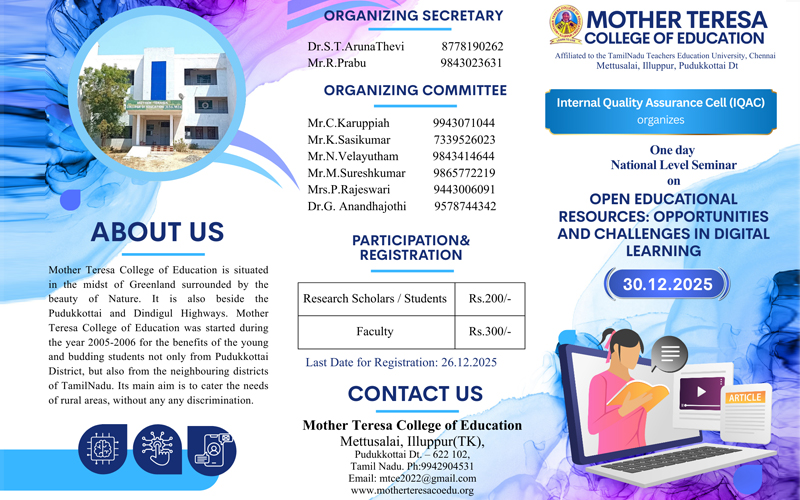 Mother Teresa College News